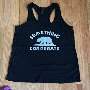 Something Corporate Black Graphic Razor Back Tank Top - never worn